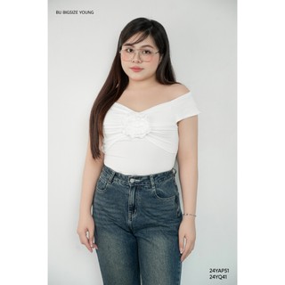 Quần loe Jeans BIGSIZE (55kg đến 95kg) – 24YQ41 - [BU Bigsize Young]