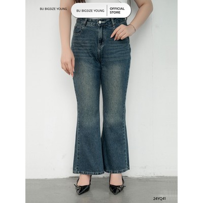 Quần loe Jeans BIGSIZE (55kg đến 95kg) – 24YQ41 - [BU Bigsize Young]