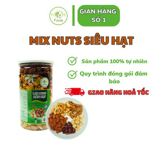 Mix Hạt Điều, óc chó, macca, hạnh nhân sấy chín Hộp 500g