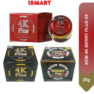 Kem dưỡng trắng da ban đêm 4k plus 5x thái lan 20g