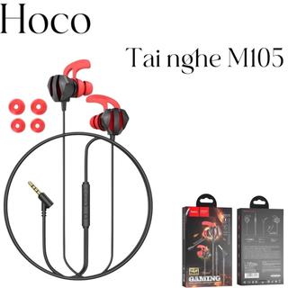 ￼Tai nghe Gaming HOCO M105 tai nghe có mic chơi game nhét tai chống ồn mic tháo rời Chân cắm Jack 3.5mm