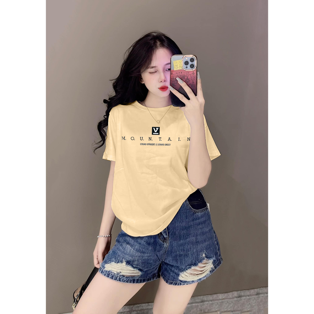 [40~70kg] Áo Thun Thái Nữ Cotton 100% [Mountian], Mềm Mịn Mát Phong Cách, Cá Tính, Độc Đáo [Mã A53] Happy Boutique | BigBuy360 - bigbuy360.vn