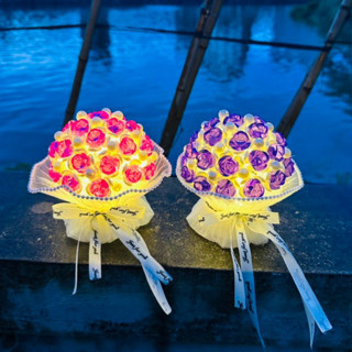 Set vật liệu tự làm DIY S0395 (Có làm sẵn) quà tặng người yêu,quà handmade dễ thương (hoa hồng 20mm)