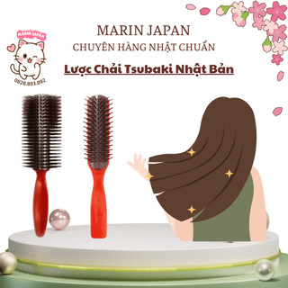 Lược chải tóc Tsubaki lược tròn giúp tạo kiểu tóc Nhật Bản