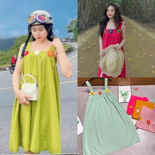 Đầm Nữ Vải Kate Mềm, dưới 60kg, Ảnh Thật, Được Kiểm Hàng