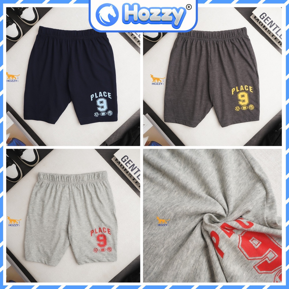 Quần đùi cotton bé trai size đại 25-50kg Hozzy vải xuất dư 100% cotton mềm mát