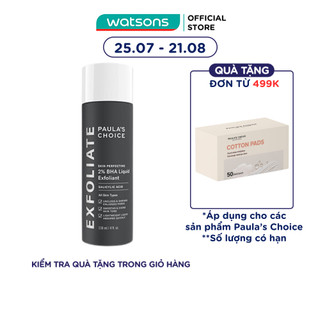 Dung Dịch Loại Bỏ Tế Bào Chết Paula's Choice Skin Perfecting 2% BHA 118ml