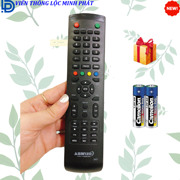 Remote điều khiển tivi Asanzo , điều khiển TV Asanzo - Tặng kèm pin