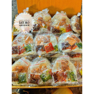 Bánh Tráng rìa phơi sương satế mỡ hành mắm me