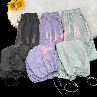 Quần Gió Ống Rộng Túi Hộp Bo Gấu Thời Trang Nam Nữ Jogger Unisex Hàn Quốc Siêu Cá Tính