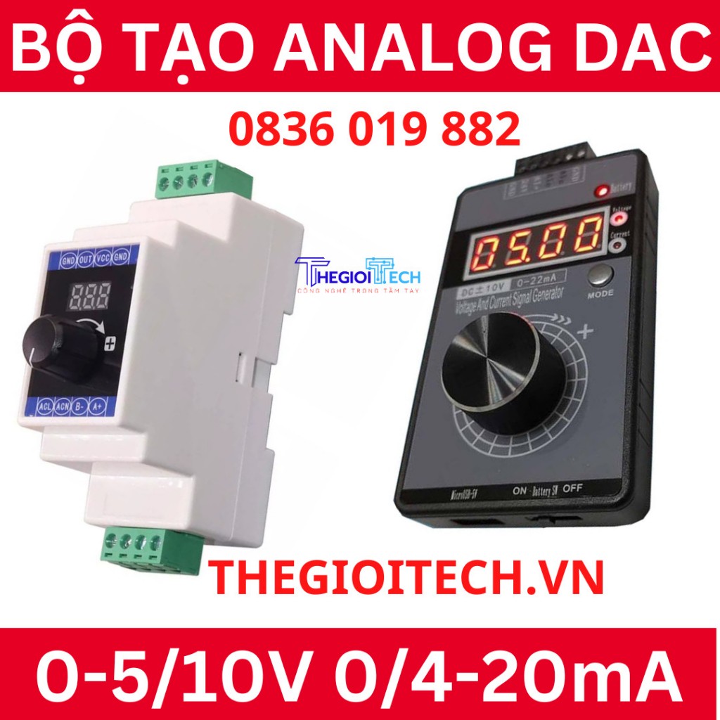 Bộ Tạo Phát Tín Hiệu Tương Tự Analog Mạch Output DAC Điện Áp 0-5V/10V Q01H09A dòng 0/4 20mA Q01H09B Modbus RTU RS485 24V - 485 Modbus, O 4-20mA - DC24V (15-28V)