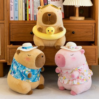 Gấu bông capybara mặc đồ bơi - Capibara mặc váy - cabibara phao bơi, capibara Kawaii Thú nhồi bông đi biển