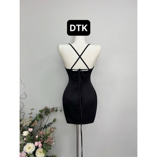 Đầm body phối tag đá chéo lưng (kèm ảnh thật ở cuối)