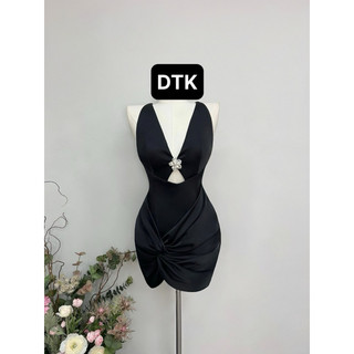 Đầm body phối tag đá chéo lưng (kèm ảnh thật ở cuối)