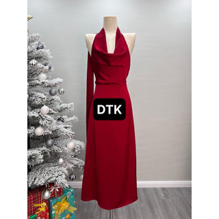 Đầm maxi lụa yếm cổ đỗ (kèm ảnh thật ở cuối)