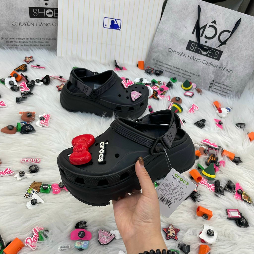 [Chính Hãng] Giày Clog Unisex Crocs Hiker 2.0 (Đế Gai) Classic - Đen - CODE: 208365 - 001