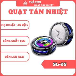 Quạt Tản Nhiệt Điện Thoại Sò Lạnh SL25 (Led RGB Gaming, Công Suất 15W, Đóng Băng), BH 1 Đổi 1