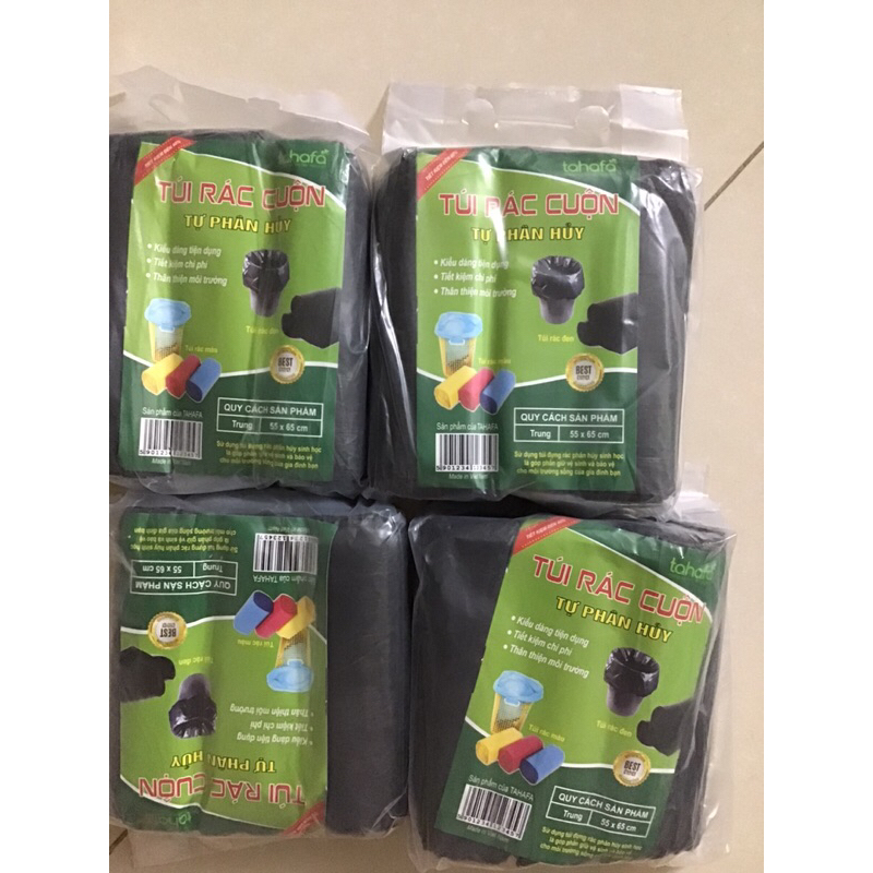 Set 3 cuộn túi đựng rác tự phân huỷ