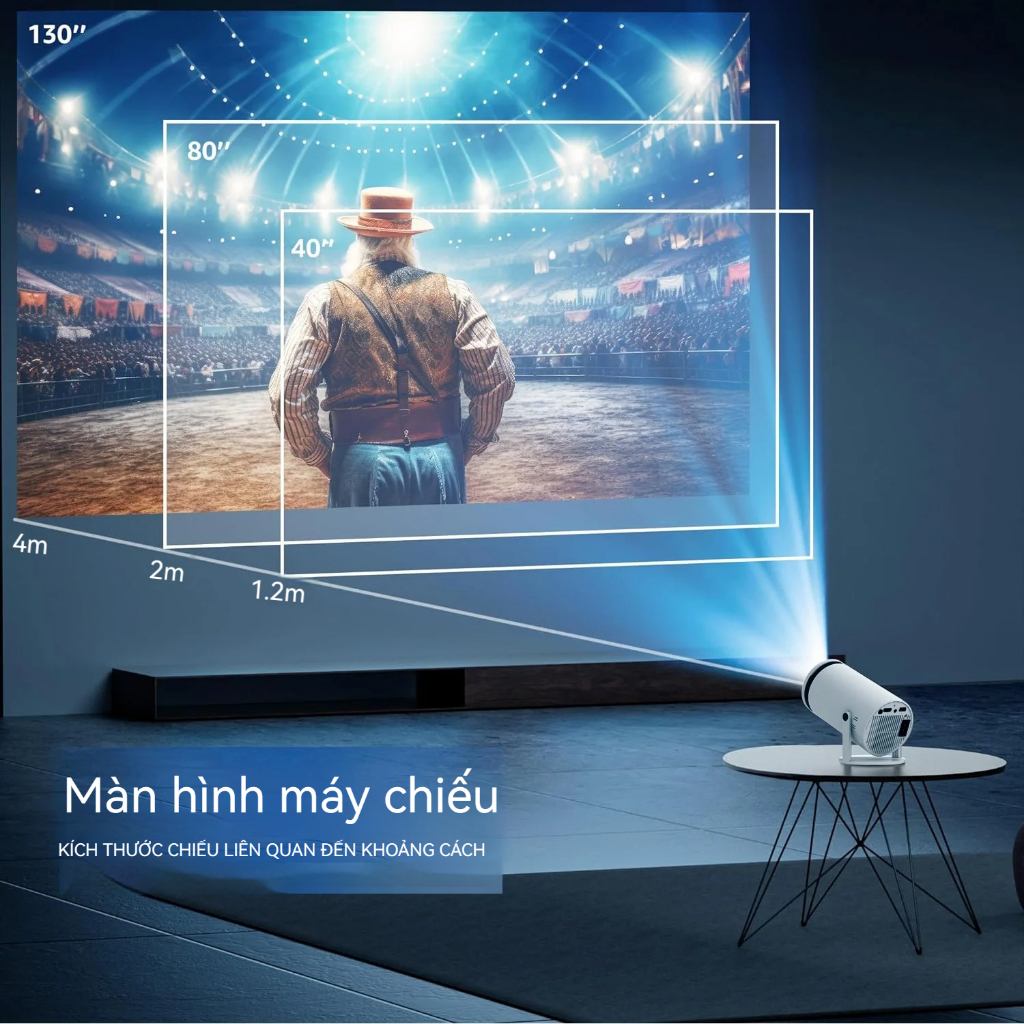 Máy chiếu Mini HY300 Full HD 1080P 4K android12 Bluetooth WiFI6 độ sáng 8000 lumens cho điện thoại laptop máy chiếu phim | BigBuy360 - bigbuy360.vn