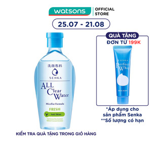 Nước Tẩy Trang Senka A.L.L Clear Water Micellar Fresh 230ml