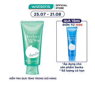 Sữa Rửa Mặt Senka Perfect Whip Acnes Care Dành Cho Da Mụn 100g