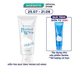 Sữa Rửa Mặt Tạo Bọt Senka Perfect Whip White Clay 120g