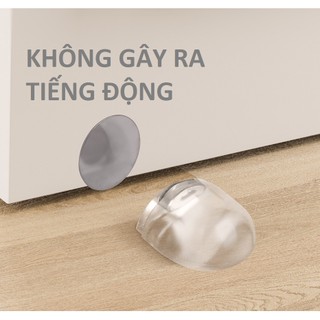 Dụng cụ chặn cửa bằng silicone chống va đập tiện dụng dành cho phòng nhỏ