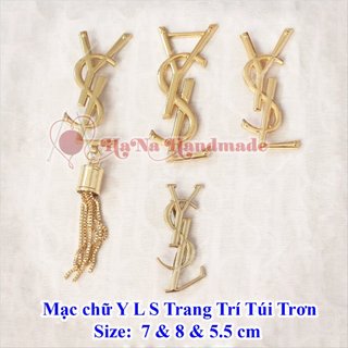 Mạc chữ Y L S trang trí túi trơn