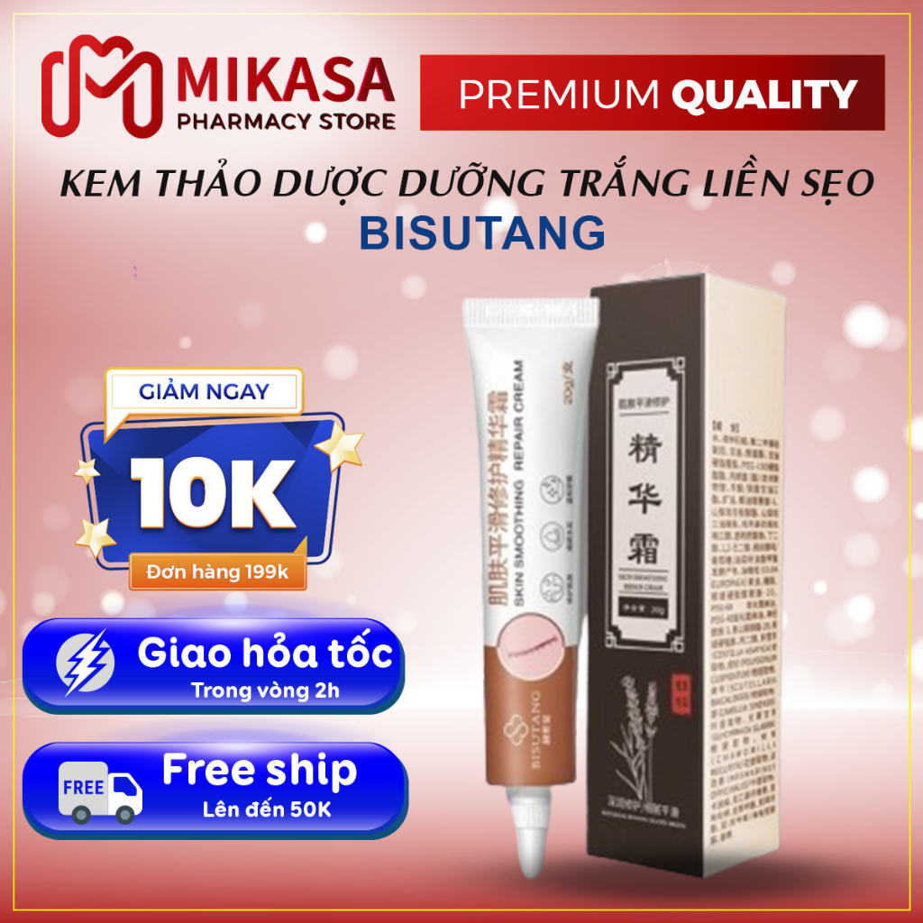 Kem Dưỡng Trắng Liền Sẹo Bisutang - Kem Bisutang Khôi Phục Lại Tế Bào Da Bị Hư Hại, Lấp Đầy Sẹo Rỗ, Sẹo Lõm Lâu Năm