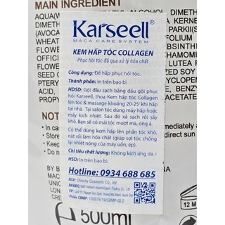 Dầu Hấp Tóc Collagen KARSEELL Maca Siêu Mềm Mượt 500ml