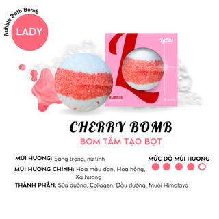 Bom tắm tạo bọt cherry bomb bubble bath bomb/ viên tạo bọt bồn tắm