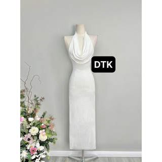 Đầm maxi yếm cổ đỗ (kèm ảnh thật ở cuối)