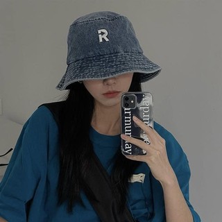 Mũ buket jeans dáng cụp cá tính