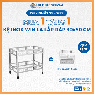  Kệ inox Win la lắp ráp, 30x50cm nhiều tầng, tiện lợi để úp chén dĩa, nồi, chảo
