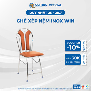  Bộ 2 Ghế xếp nệm inox WIN 2 mẫu thiết kế, phi 22