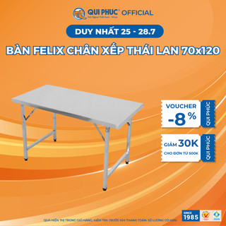  Bàn inox 201 FELIX chân xếp gọn Thái Lan (70x120cm)