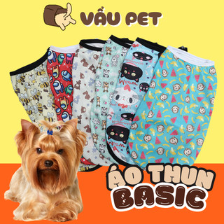 Quần áo cho chó mèo ba lỗ kiểu basic - quần áo cho chó mèo thú cưng