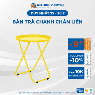  Bàn trà chanh xếp gọn Qui Phúc, chân bàn bằng thép bền bỉ, sơn tĩnh điện