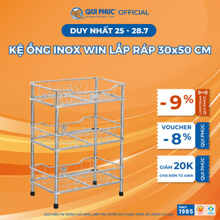  Kệ ống inox Win lắp ráp, 30x50cm nhiều tầng, tiện lợi úp chén dĩa, nồi, chảo