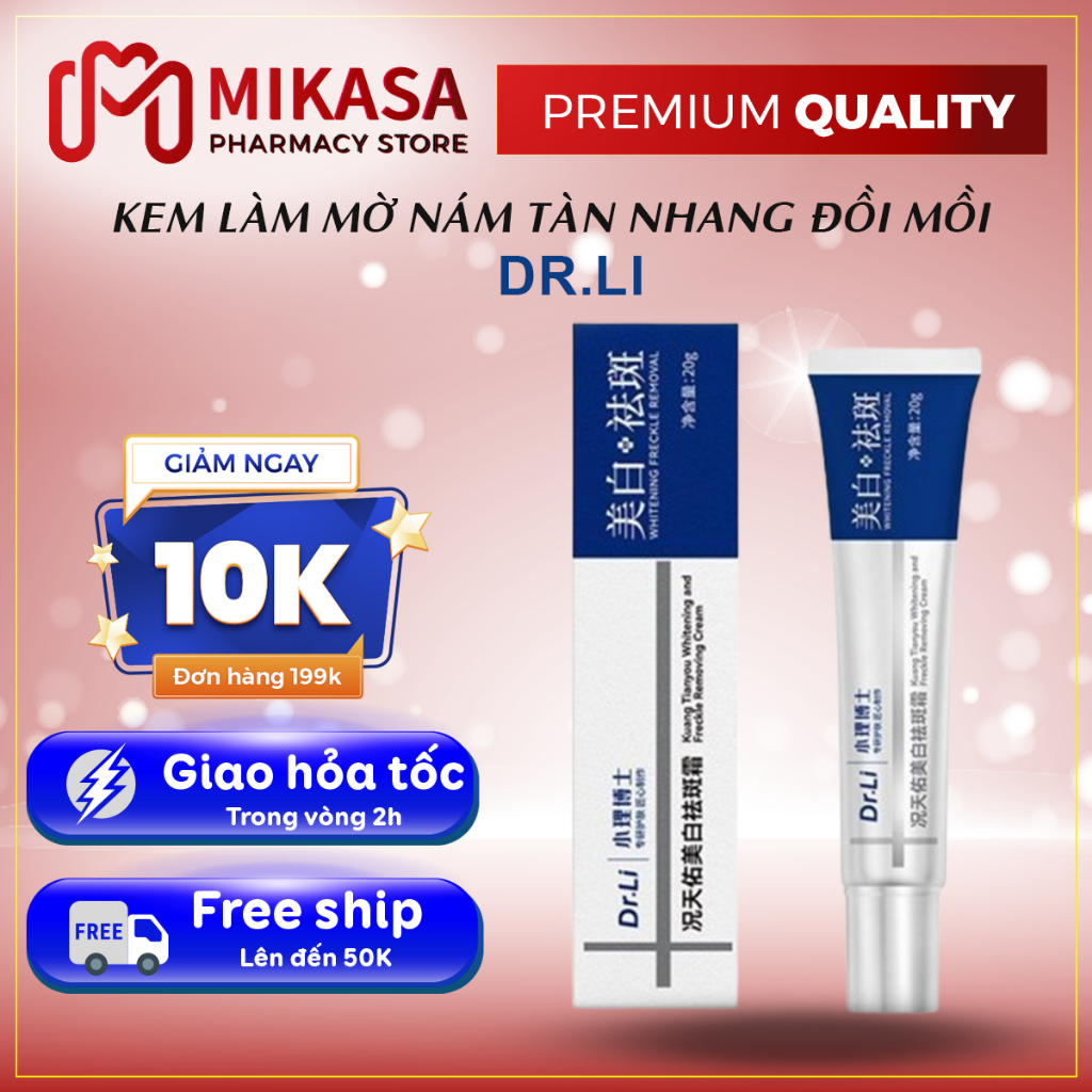 Kem Làm Mờ Nám Tàn Nhang DR.LI - Kem Dr.Li Tác Dụng Giúp Làm Mờ Những Vết Nám Tàn Nhang, Đồi Mồi Trên Da Và Da Mặt