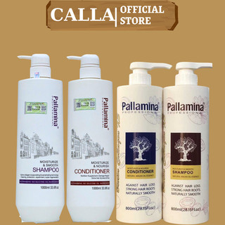 Dầu Gội Xả KERATIN PALLAMINA 1000ML * 2 Phục Hồi Kiềm Dầu Tóc Khô Xơ Hư Tổn Siêu Mềm Mượt
