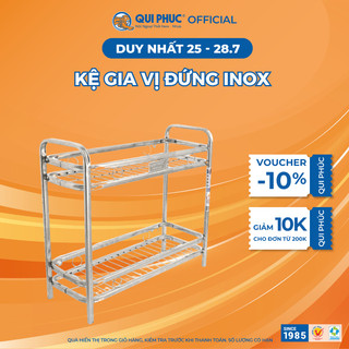  Kệ gia vị nhà bếp đứng, inox 201 cao cấp WIN, có chân 2 tầng thông thoáng