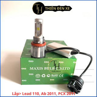Đèn Pha Led Chân Hs5 Mới Chính Hãng BMA Siêu Sáng Xe Airblade 2011 AB 2011 MẬP, PCX 2011, Lead 110