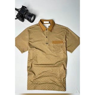  Áo Polo Nam trung niên có túi phối kẻ ô Caro bàn cờ thời thượng - Chất Thun Lạnh co giãn thấm hút tốt 