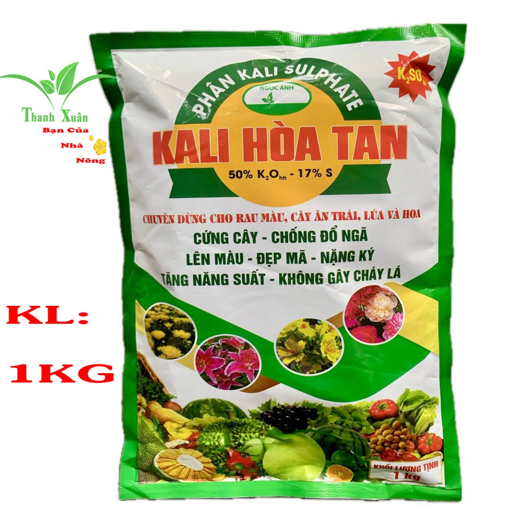 Phân Kali Sulphate - Kali Hòa Tan K2SO4 Gói 1kg