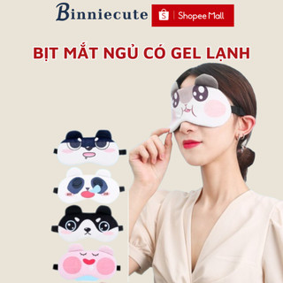 Bịt mắt ngủ có gel làm mát hình Anime dễ thương BINNIECUTE, Miếng che mắt ngủ chống mỏi mắt- kích thước 20x10cm
