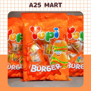 Kẹo Dẻo Yupi Burger Gói 90g (12 Cái x 7.5g), Kẹo Dẻo Hamburger Trẻ Em