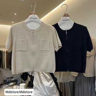 Áo len khoá 2 túi - midistore