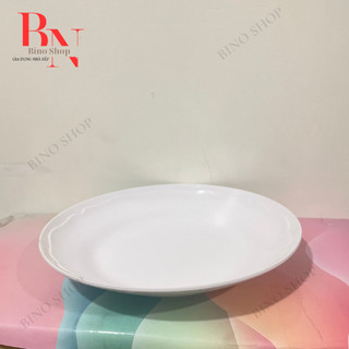 Dĩa Nhựa Melamine Sâu Lòng Màu Trắng