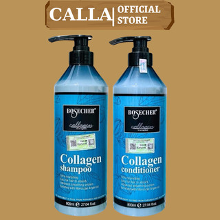 Cặp Dầu Gội Xả Collagen Bosecher 800ML * 2 Chống Rụng Tóc Kiềm Dầu Ngừa Gàu Phục Hồi Tóc Hư Tổn Siêu Mượt